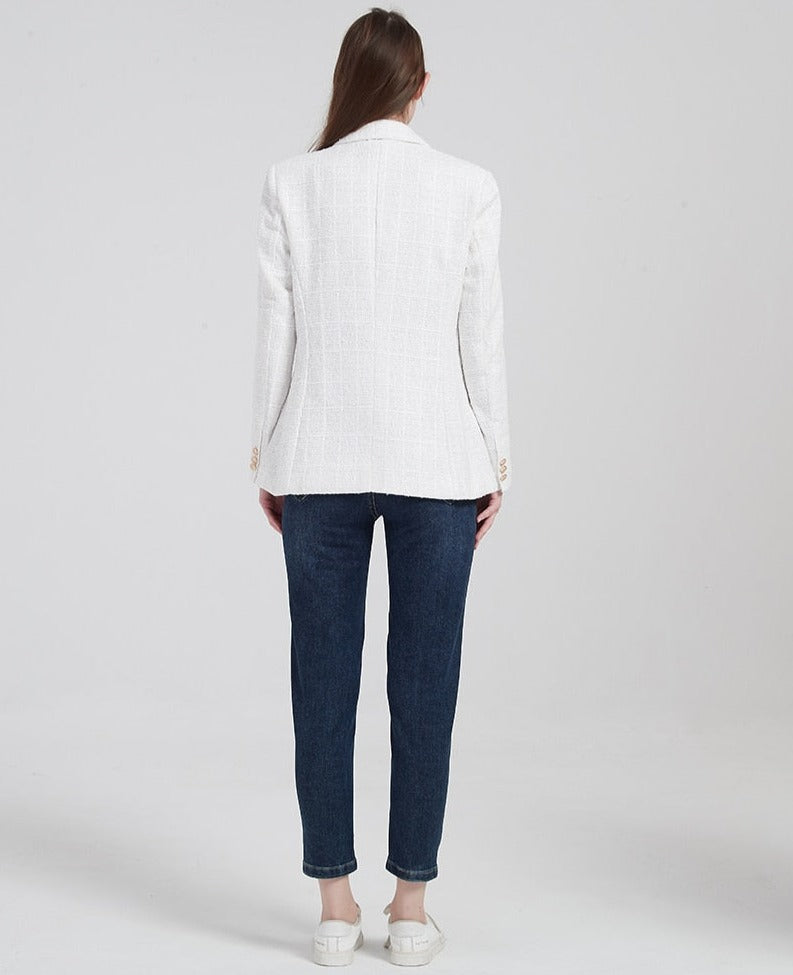 Dubbelrijige Blazer Dames – Elegante Blazer voor Feestelijke Gelegenheden