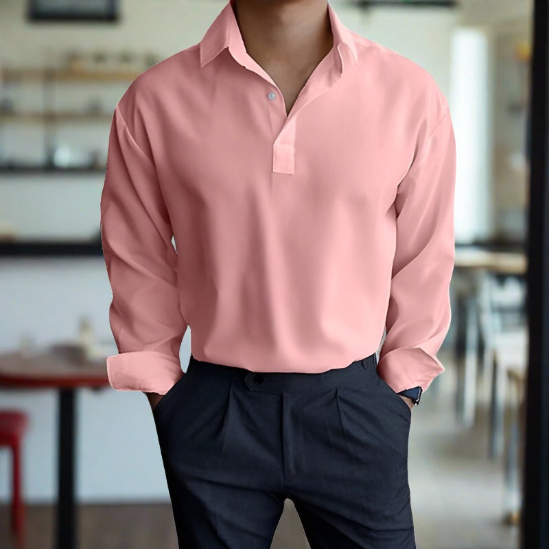 Langarmige Poloshirt Heren – Stijlvolle Poloshirt met Knopsluiting en Comfortabele Pasvorm