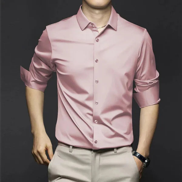 Langarmshirt voor Heren – Kraag T-shirt van Katoen, Casual en Comfortabel