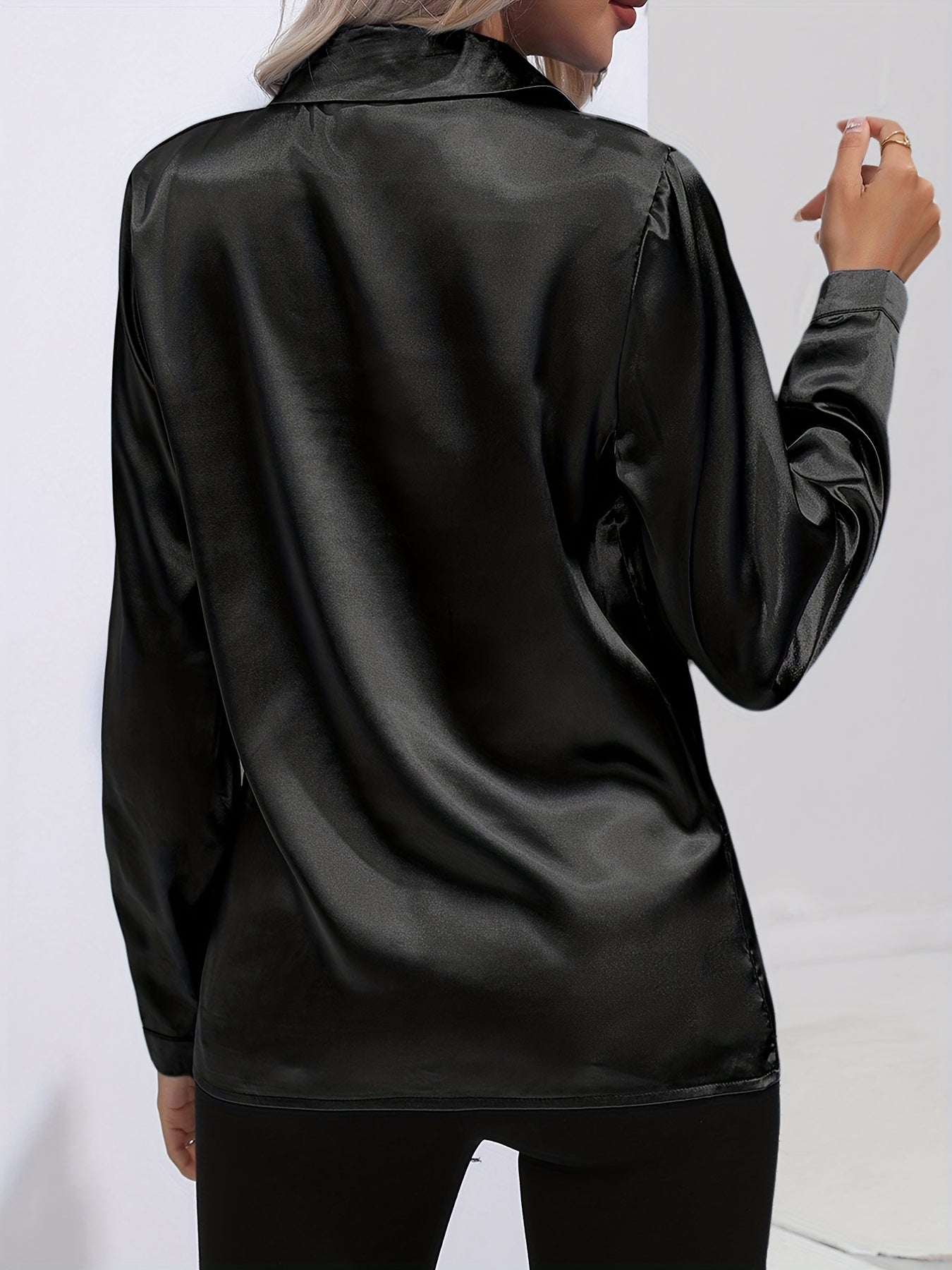 Lange mouwen blouse dames – Elegante blouse met comfortabele pasvorm en stijlvol design