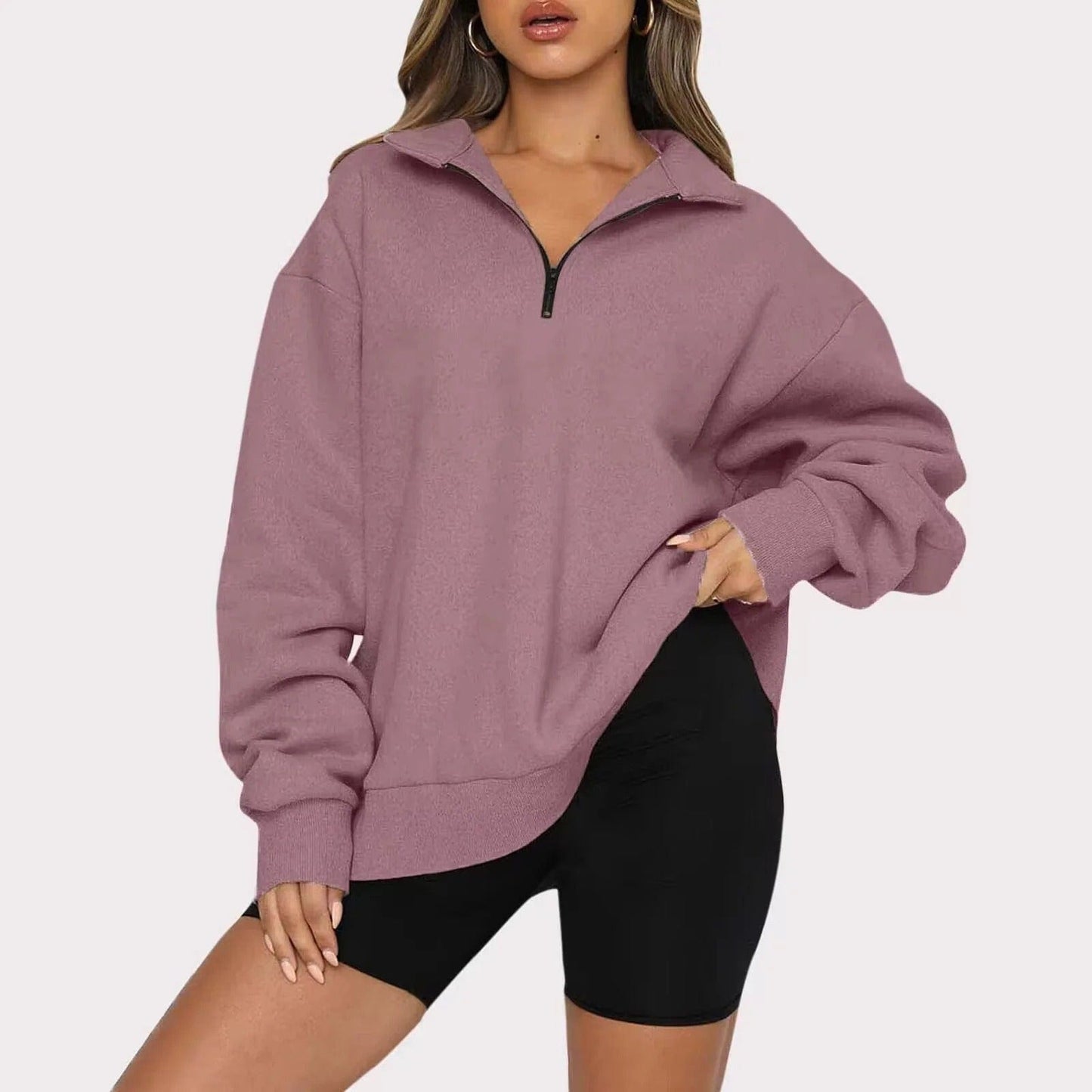 Casual Dames Trui - Zip-up Trui van Ademend Katoen voor Elke Gelegenheid