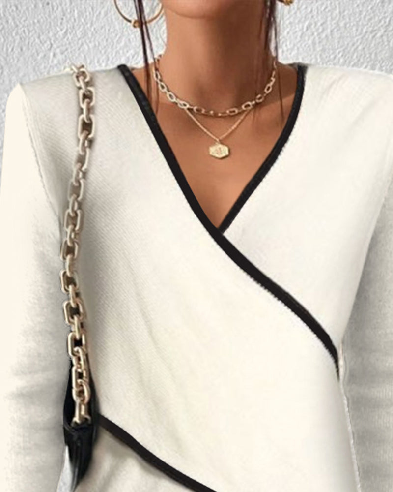 Luxe V-hals Trui Dames – Elegante Trui van Hoogwaardige Materialen voor Koud Weer