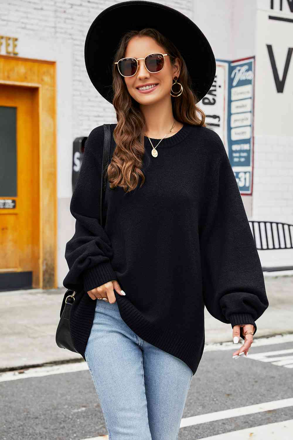 Ronde hals trui dames – Klassieke gebreide trui voor casual en elegante looks