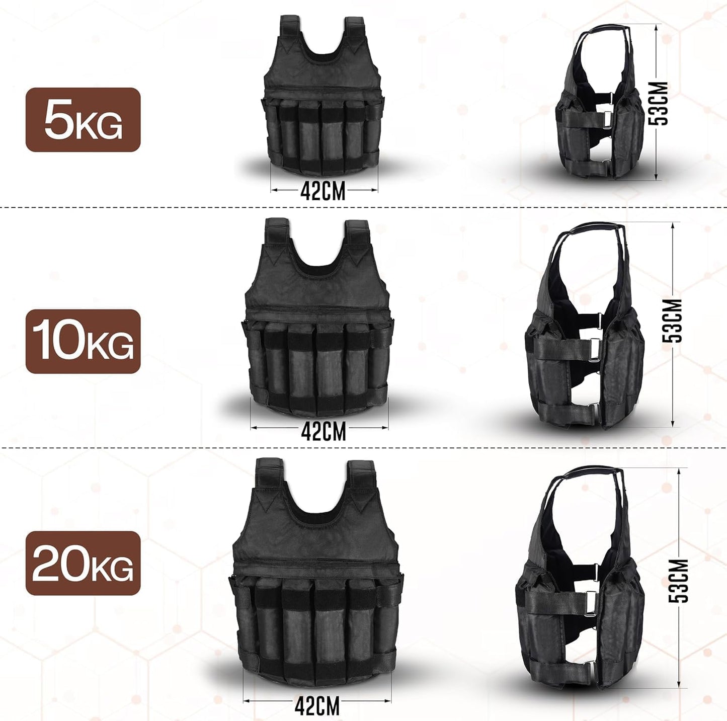 Gewichtsvest 5Kg 10Kg 20Kg voor Training