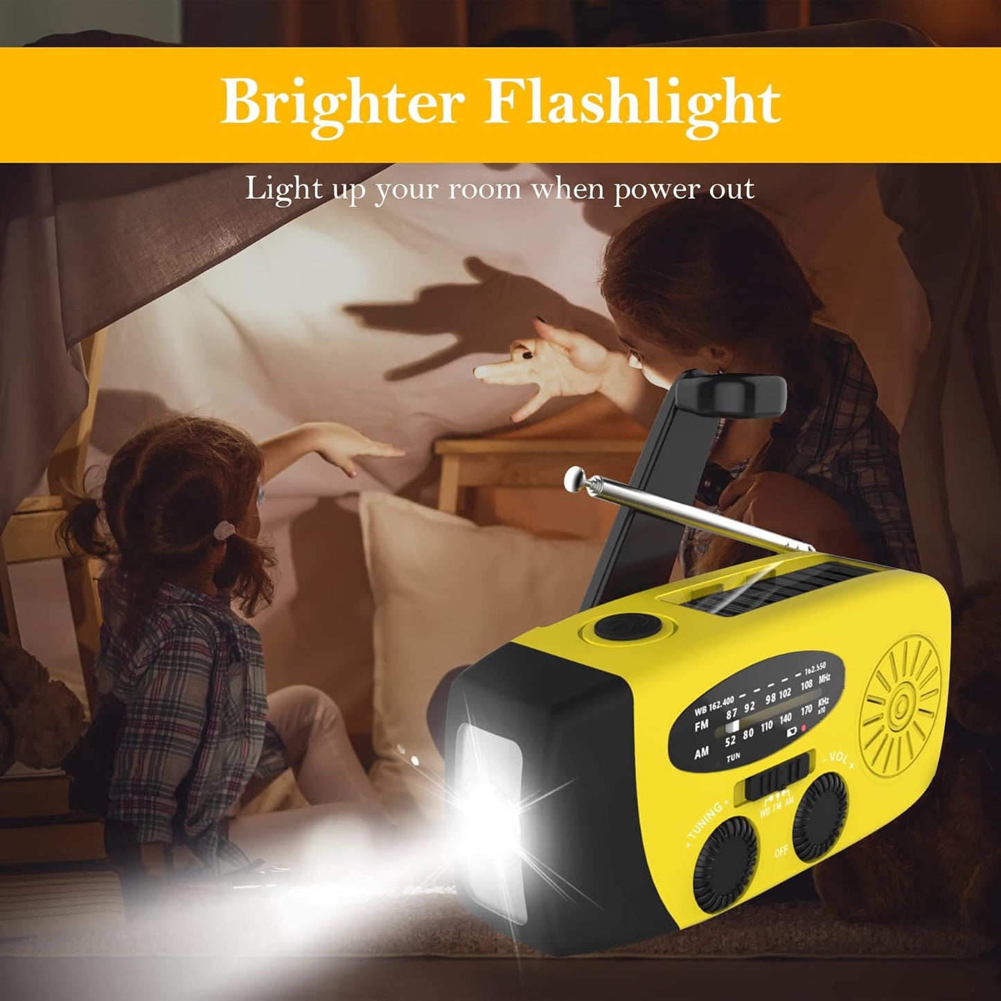 Handcrank Radio LED Zaklamp AM FM NOAA Weer Radio