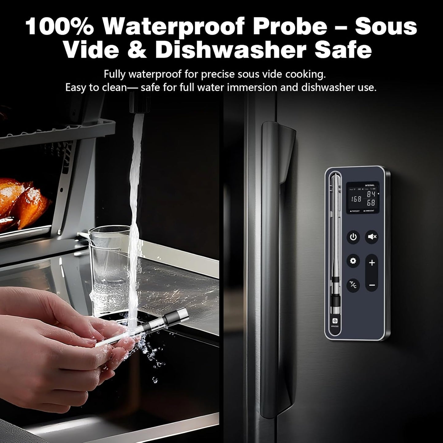 Bluetooth Vleesthermometer Digitale Draadloze Kookthermometer