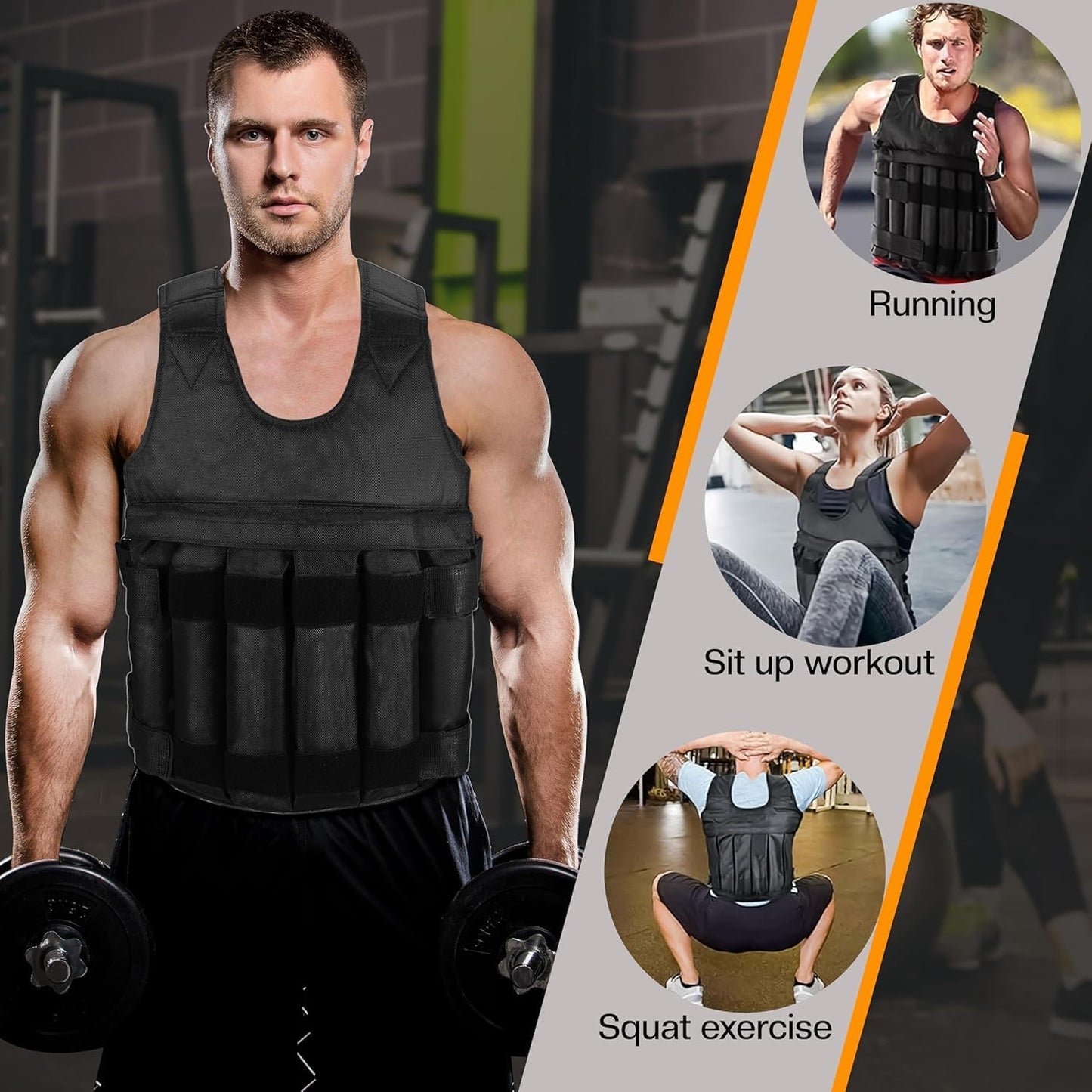 Gewichtsvest 5Kg 10Kg 20Kg voor Training
