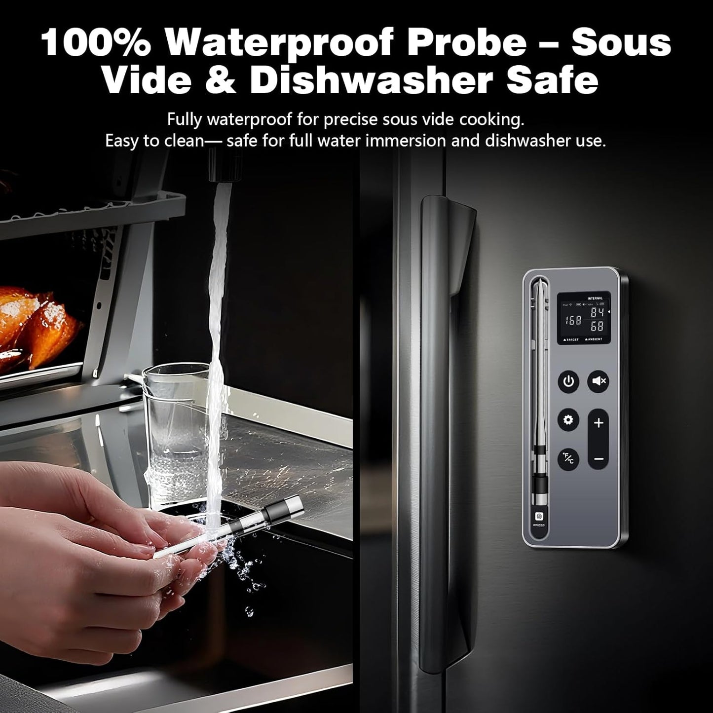 Bluetooth Vleesthermometer Digitale Draadloze Kookthermometer