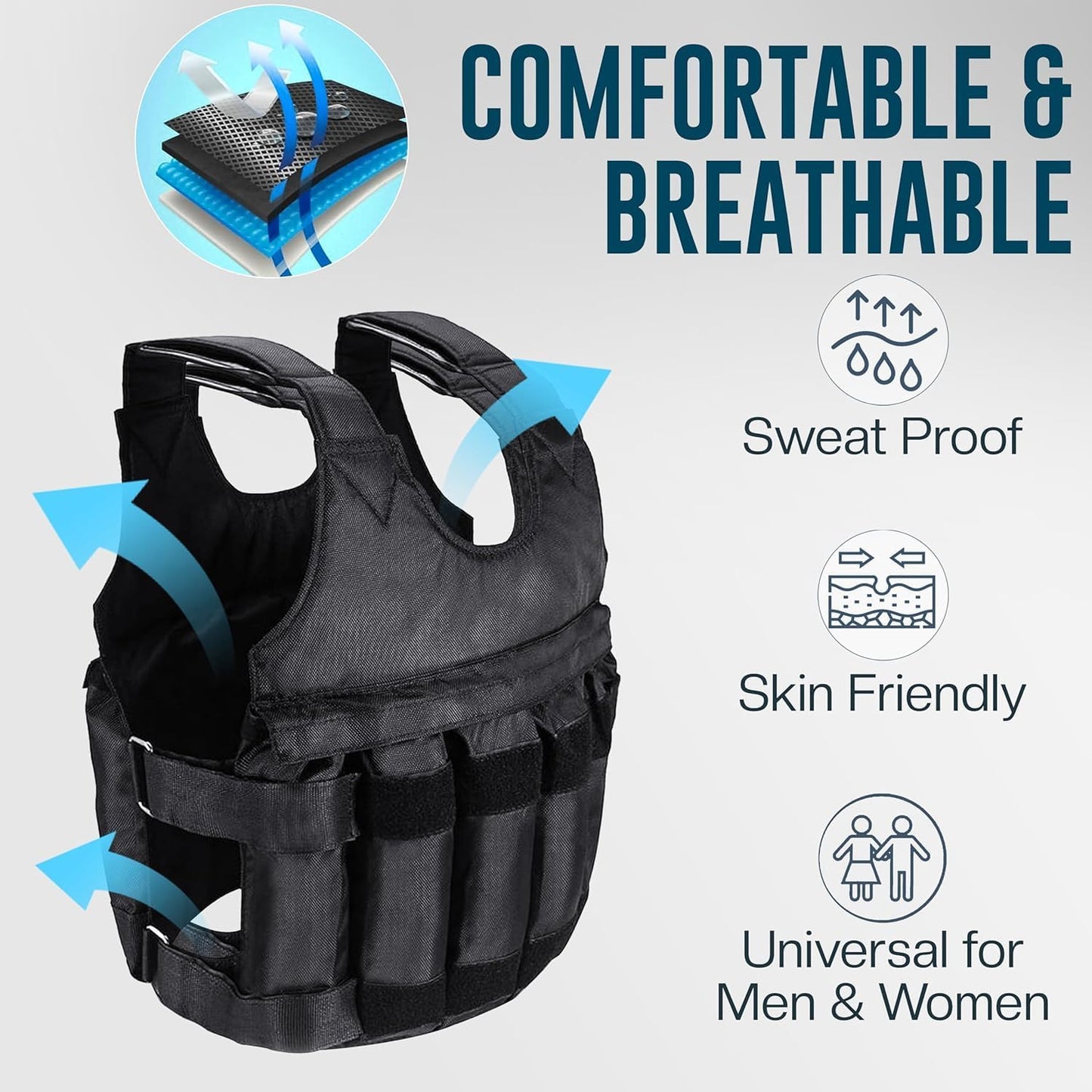 Gewichtsvest 5Kg 10Kg 20Kg voor Training