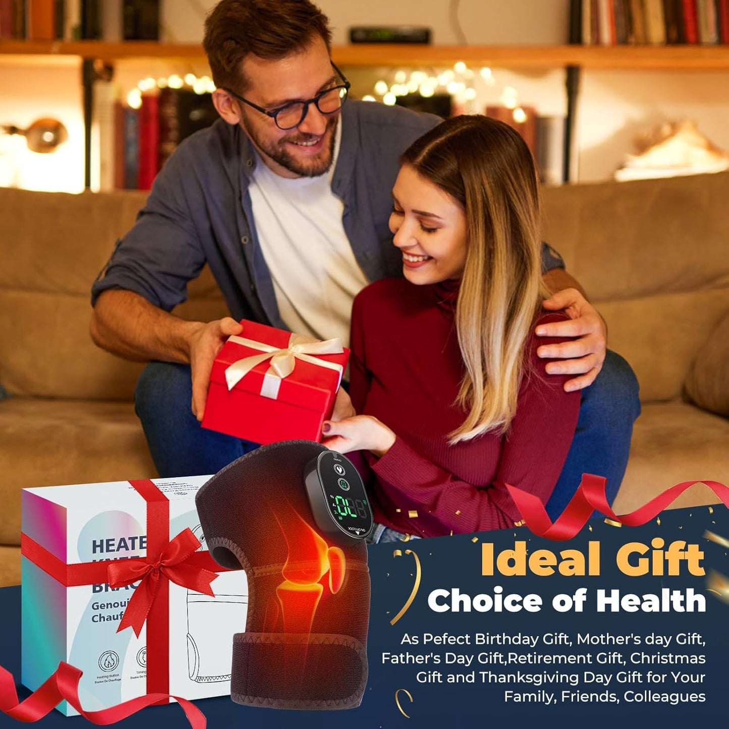 Draadloze Oplaadbare Kniewarmte Therapie Wrap