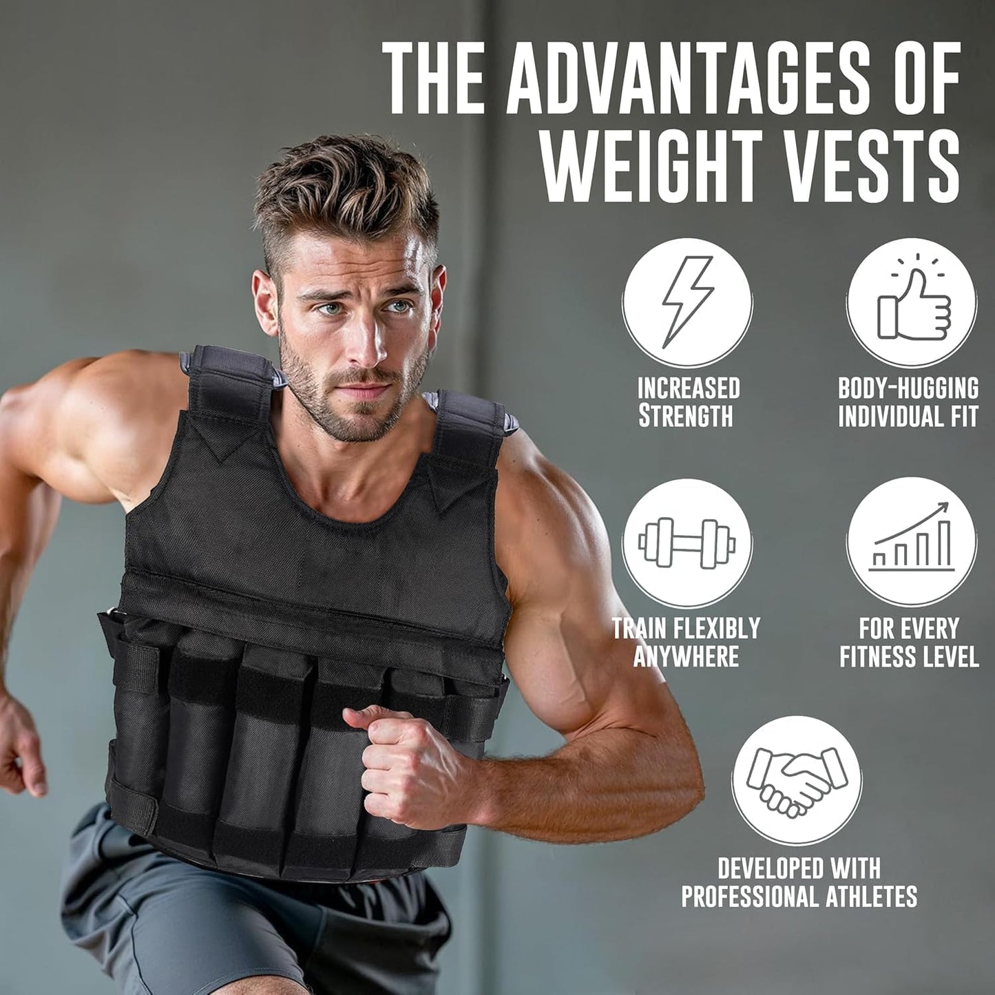 Gewichtsvest 5Kg 10Kg 20Kg voor Training