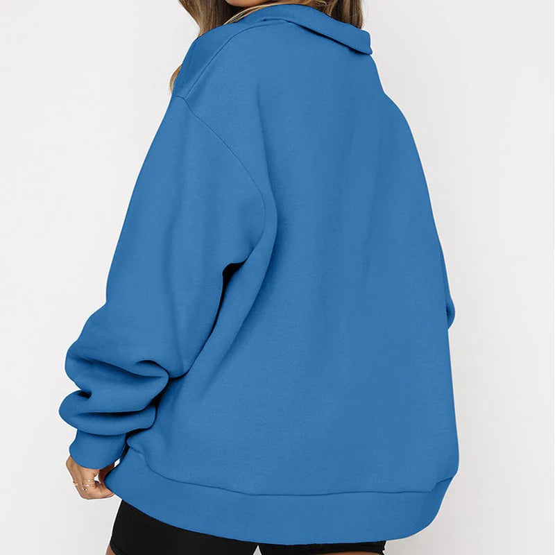 Casual Dames Trui - Zip-up Trui van Ademend Katoen voor Elke Gelegenheid