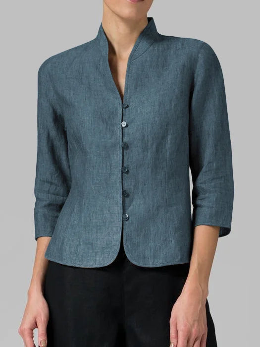 Blouse Dames met Kraag – Elegante Blouse voor Casual en Formele Gelegenheden