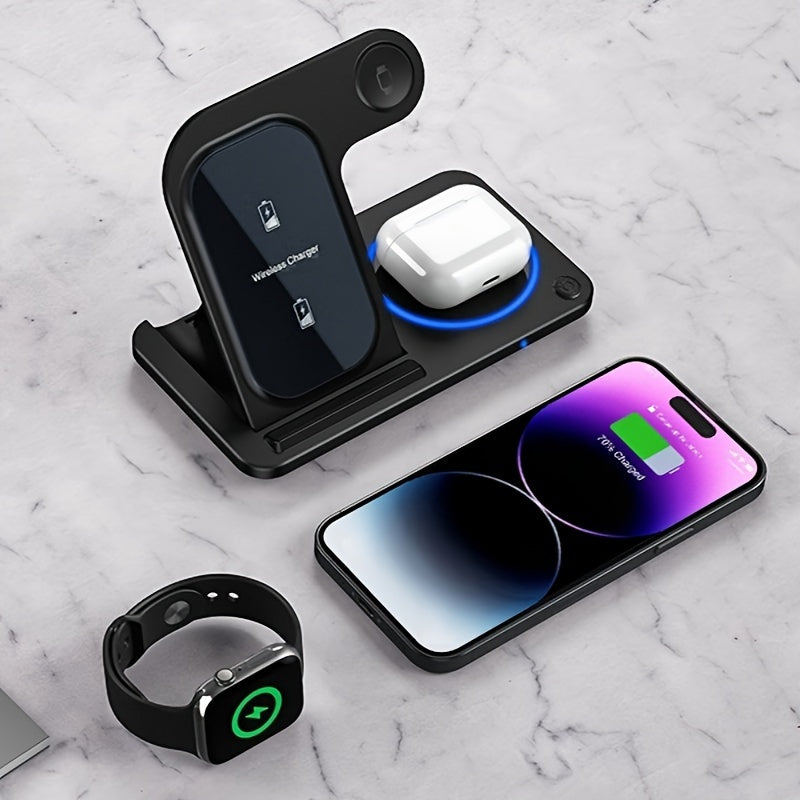 Draadloos Oplaadstation 3 in 1 Dock voor iPhone AirPods Apple Watch