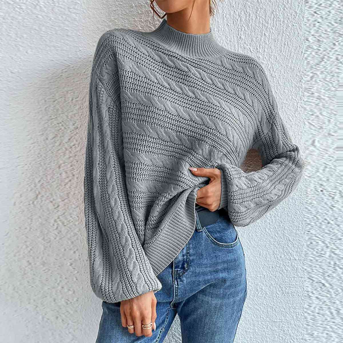 Coltrui dames – Elegante trui met kabelpatroon voor herfst en winter
