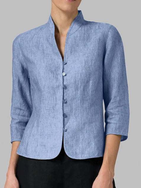Blouse Dames met Kraag – Elegante Blouse voor Casual en Formele Gelegenheden