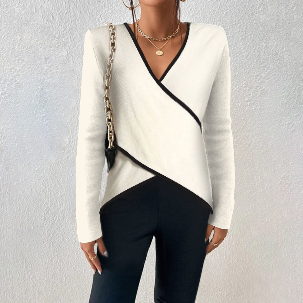 Luxe V-hals Trui Dames – Elegante Trui van Hoogwaardige Materialen voor Koud Weer