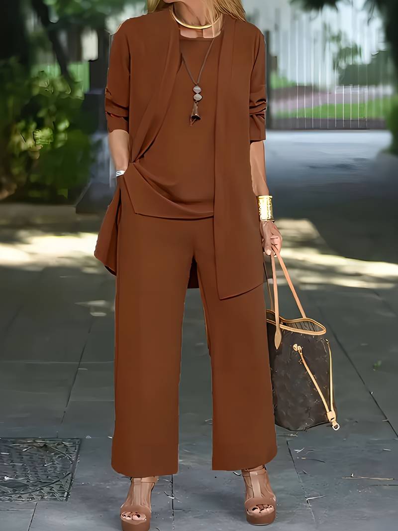 Elegante Dames Ensemble – Drie-delige Outfit voor Feestelijke Gelegenheden