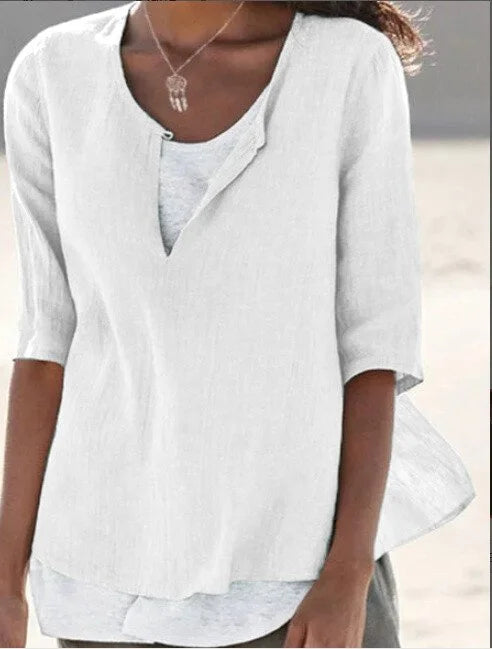 Dames T-shirt V-hals – Comfortabele en trendy T-shirt voor casual stijl
