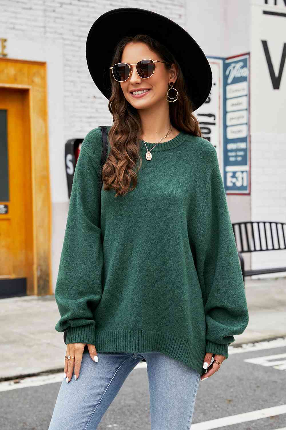 Ronde hals trui dames – Klassieke gebreide trui voor casual en elegante looks