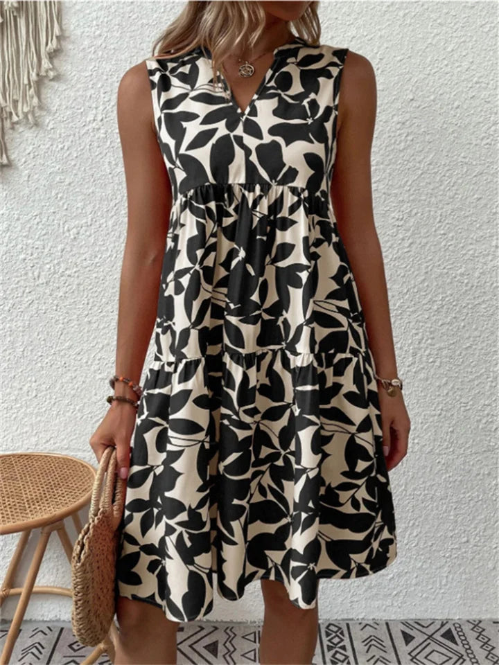 Zomerjurk dames – Elegante jurk met bloemenprint, luchtig en comfortabel