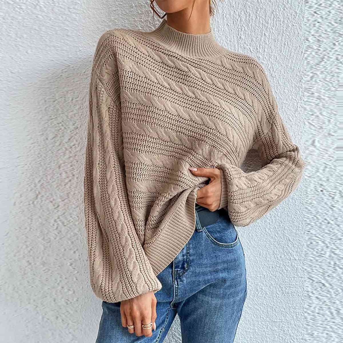 Coltrui dames – Elegante trui met kabelpatroon voor herfst en winter