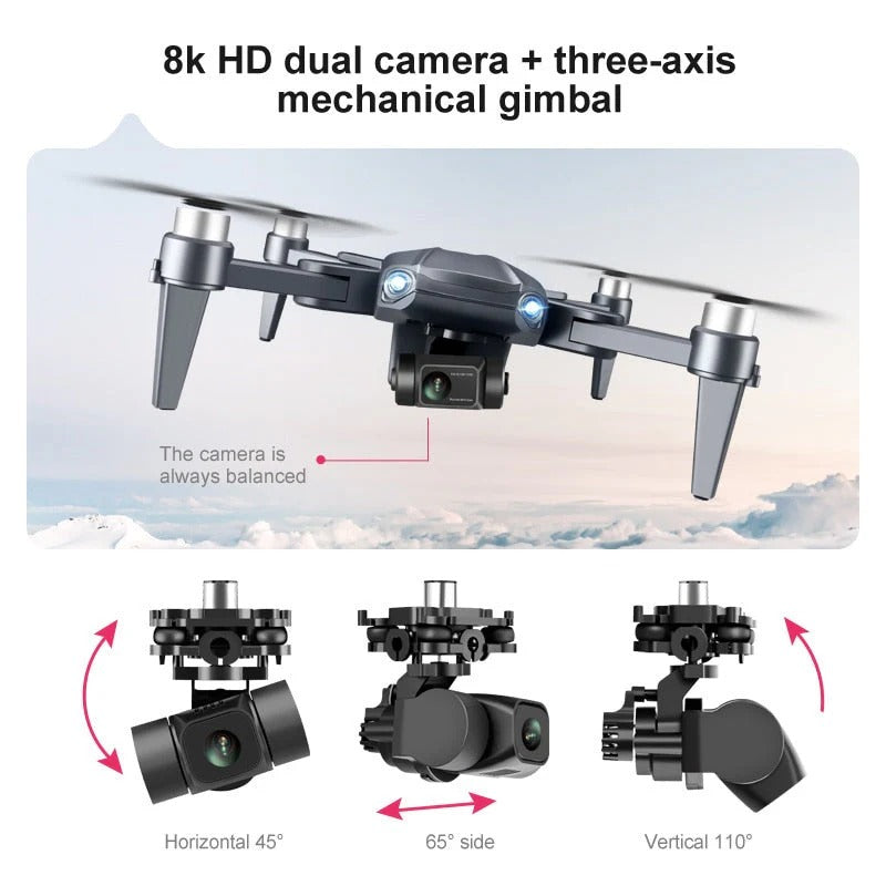 8K HD Drone met Dubbele Camera en GPS
