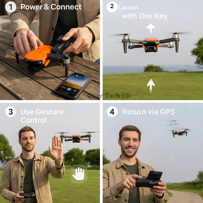 8K HD Drone met Dubbele Camera en GPS