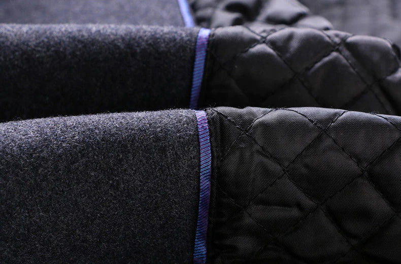 Lange mantel heren – Stijlvolle winterjas van wol met zakken