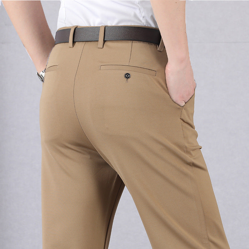 Elastische Pakbroek Heren – Hoge Taille, Comfortabele en Stijlvolle Broek voor Casual en Formele Gelegenheden