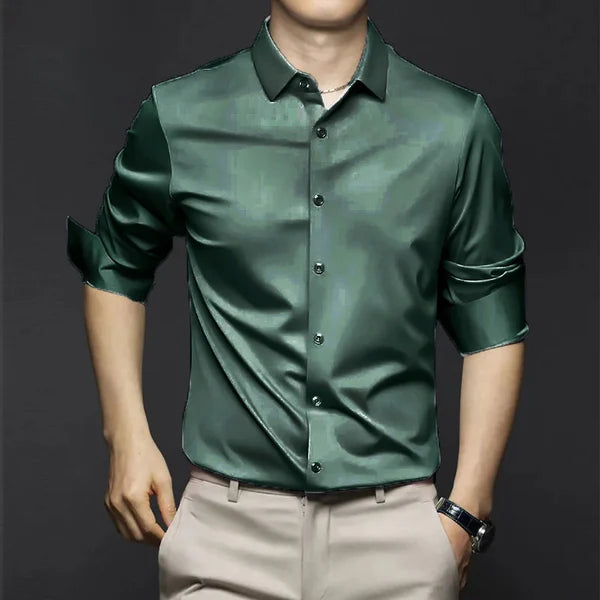 Langarmshirt voor Heren – Kraag T-shirt van Katoen, Casual en Comfortabel