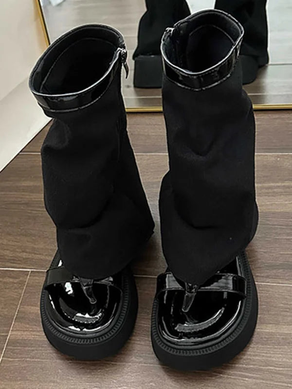 Dames Sandalen Stiefels - Elegante leren sandalen met hak voor zomer