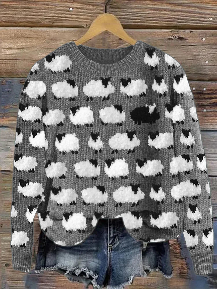 Dames Trui Bedrukt – Comfortabele Sweater met Uniek Design voor Casual Stijl