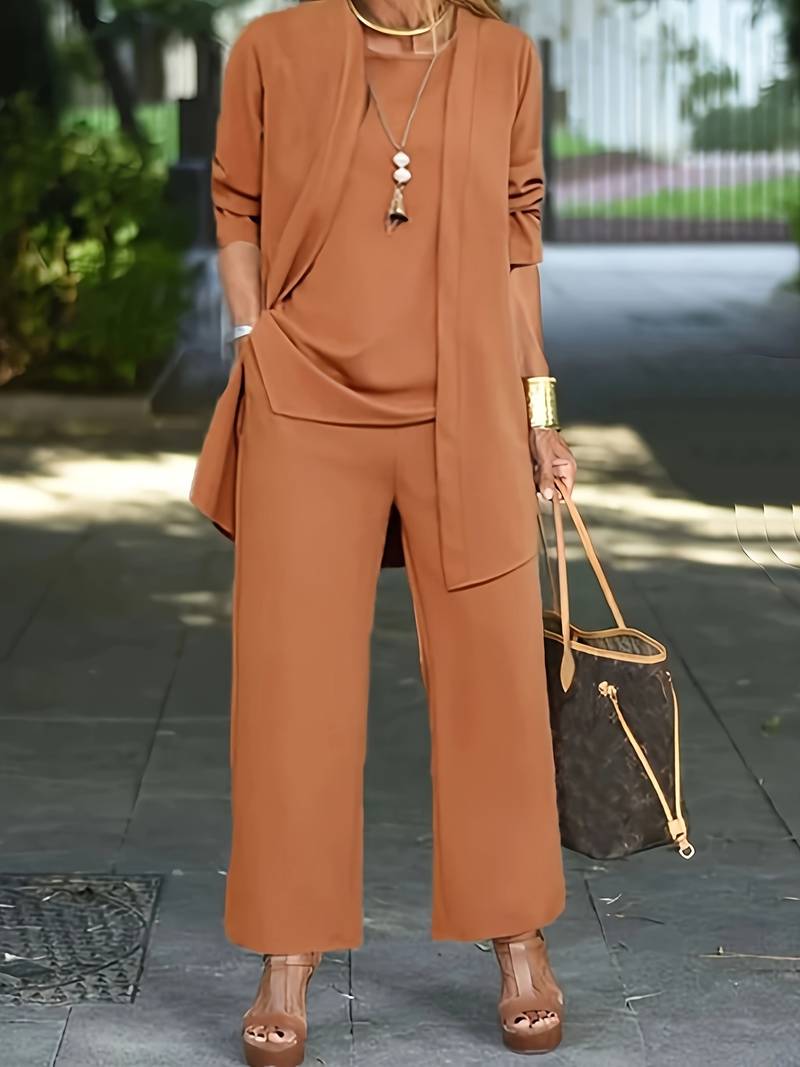 Elegante Dames Ensemble – Drie-delige Outfit voor Feestelijke Gelegenheden