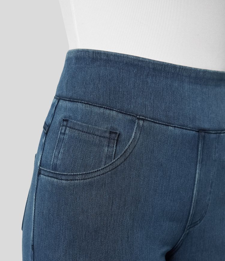 Elastische Hoge Taille Broek Dames – Comfy Broek met Stretch en Casual Design