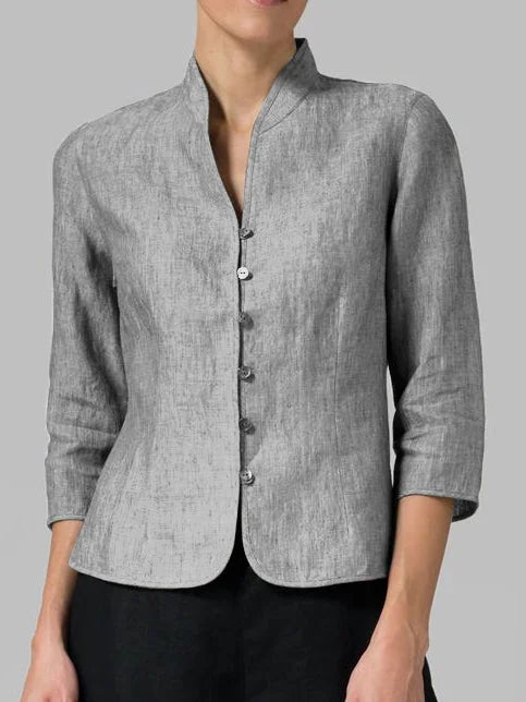 Blouse Dames met Kraag – Elegante Blouse voor Casual en Formele Gelegenheden