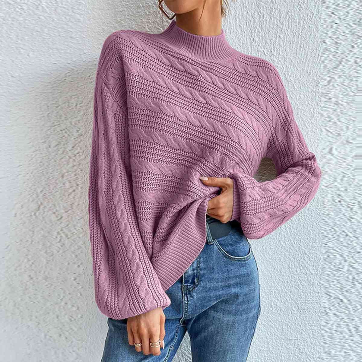 Coltrui dames – Elegante trui met kabelpatroon voor herfst en winter