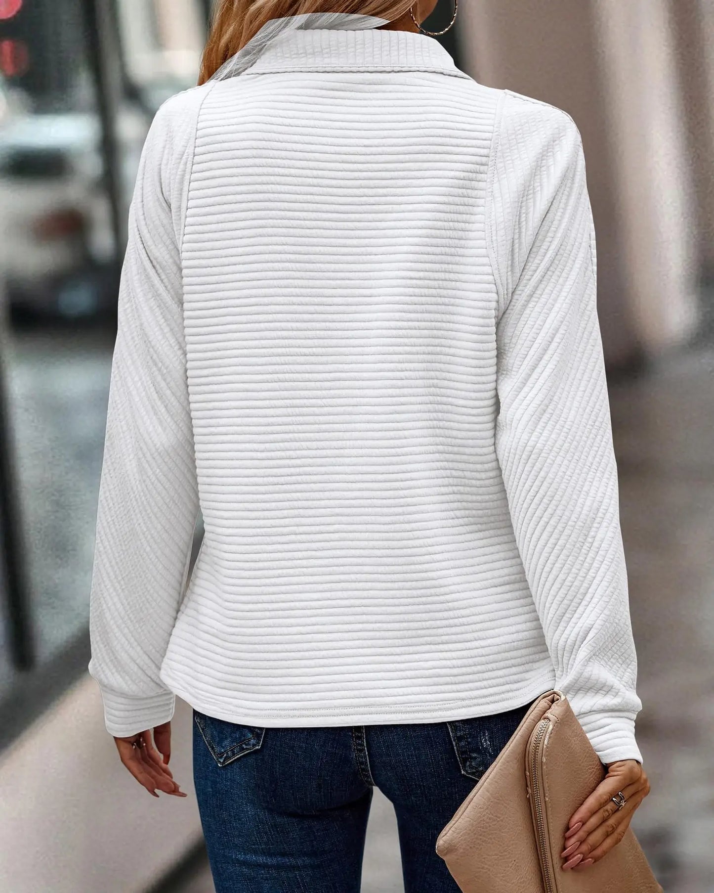 Dames Half-Zip Pullover – Comfortabele en stijlvolle trui voor elke gelegenheid