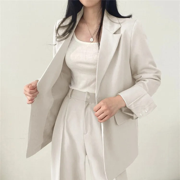 Blazer Dames – Elegante Rechte Broek voor Kantoor en Feestelijke Gelegenheden
