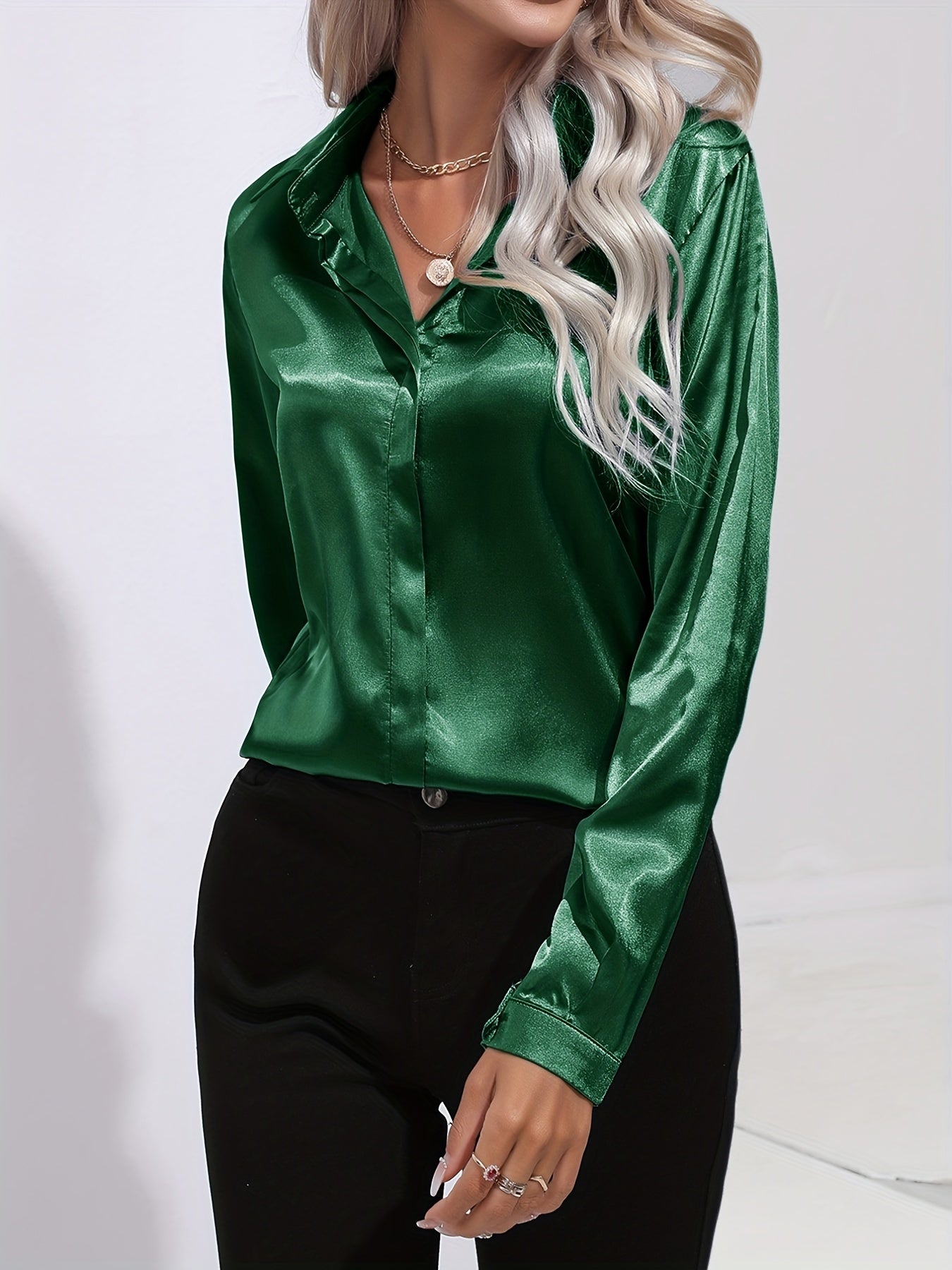 Lange mouwen blouse dames – Elegante blouse met comfortabele pasvorm en stijlvol design