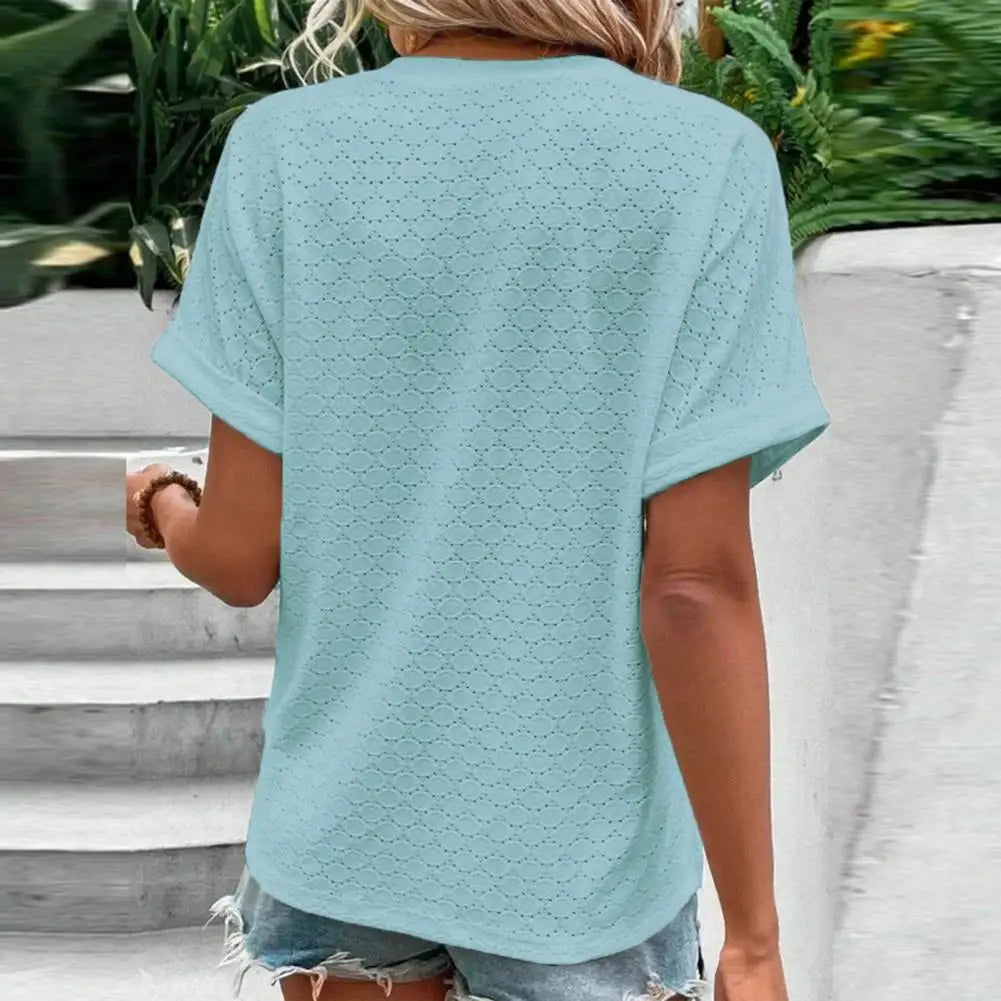 Dames V-hals Top – Elegante Blouse met Comfortabele Pasvorm voor Elke Gelegenheid