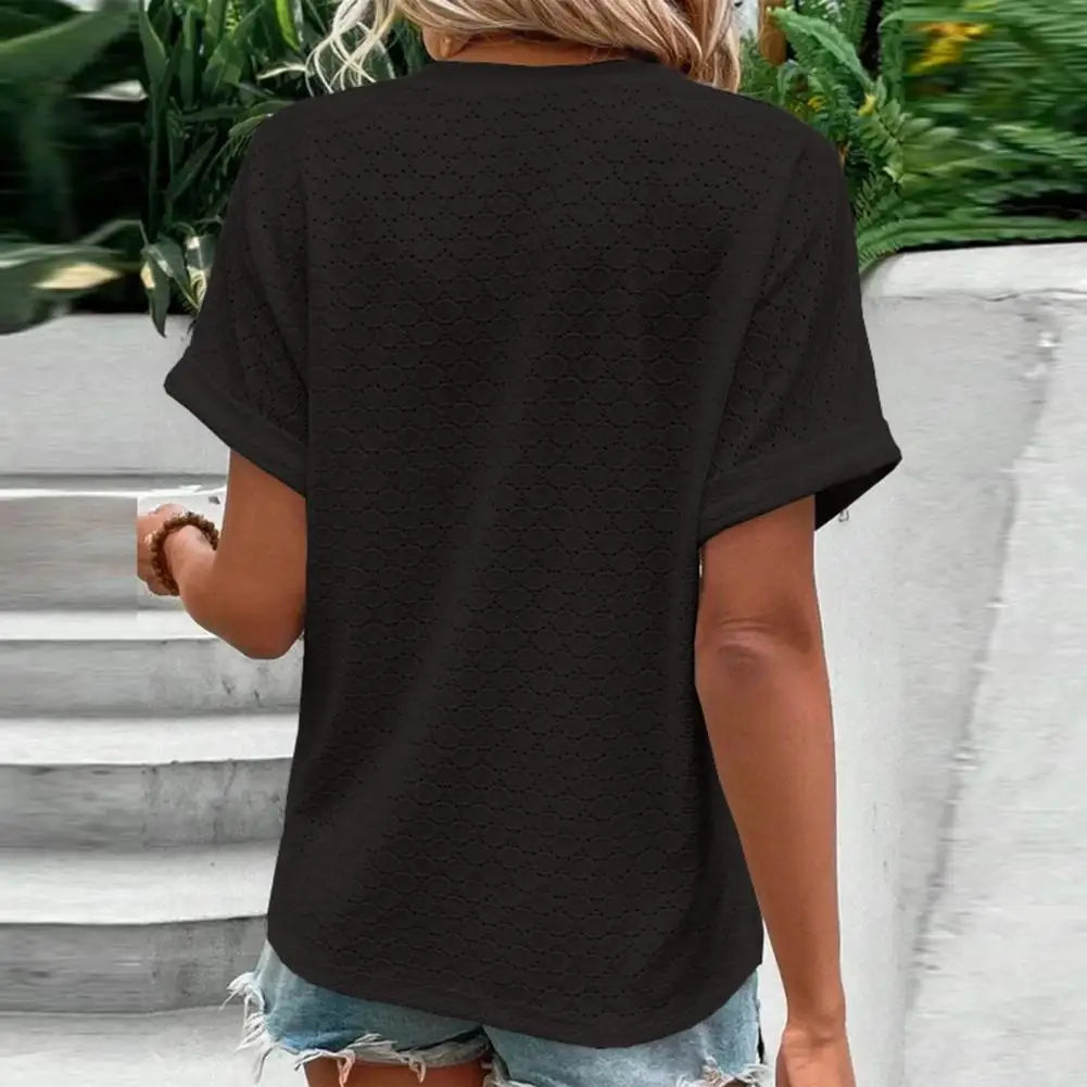 Dames V-hals Top – Elegante Blouse met Comfortabele Pasvorm voor Elke Gelegenheid