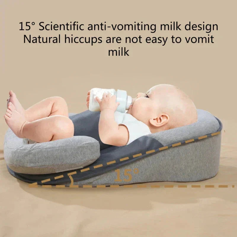Baby Kussen Anti-Spugen Inclinatie Nest Bed Hoofdkussen