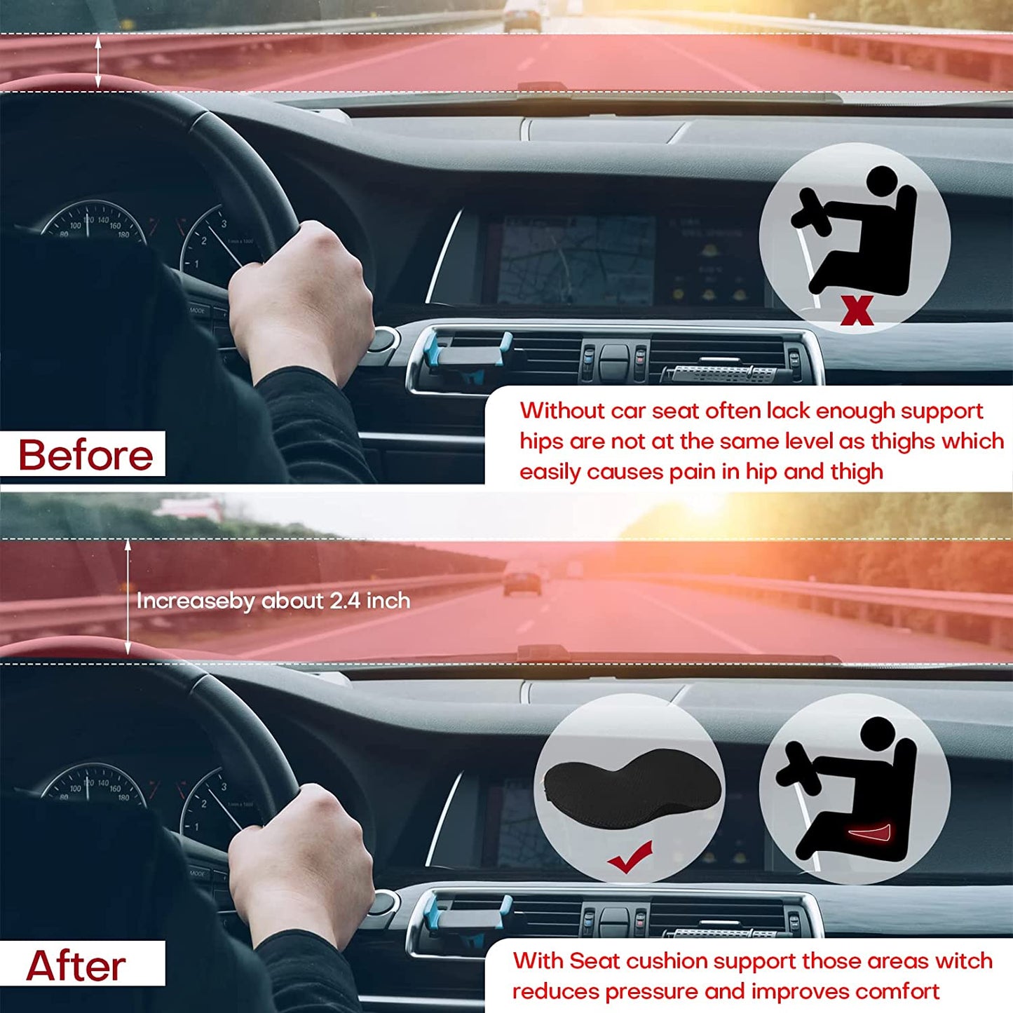 Auto Booster Zitkussen Volwassenen