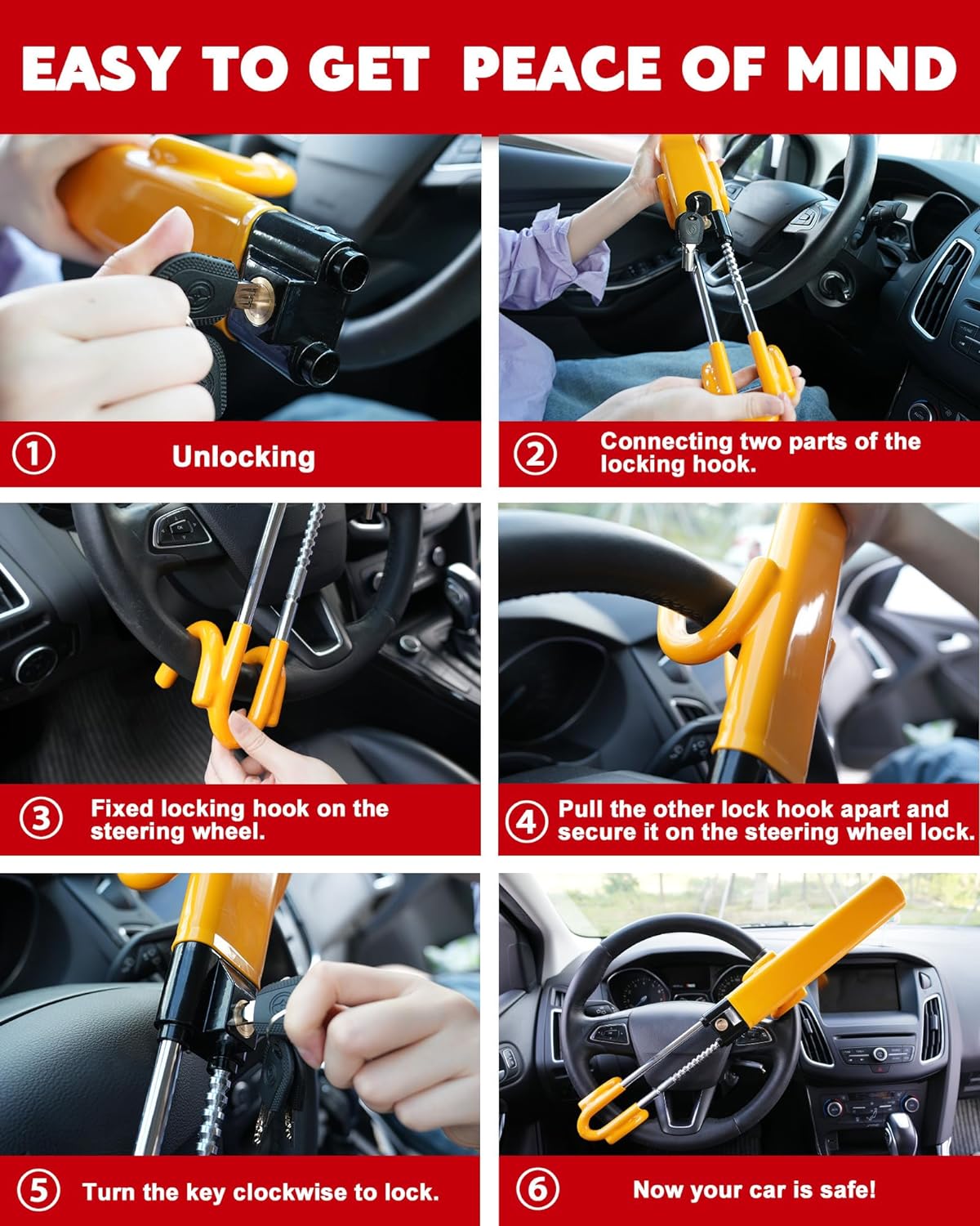 Auto Stuurwiel Slot Beveiliging