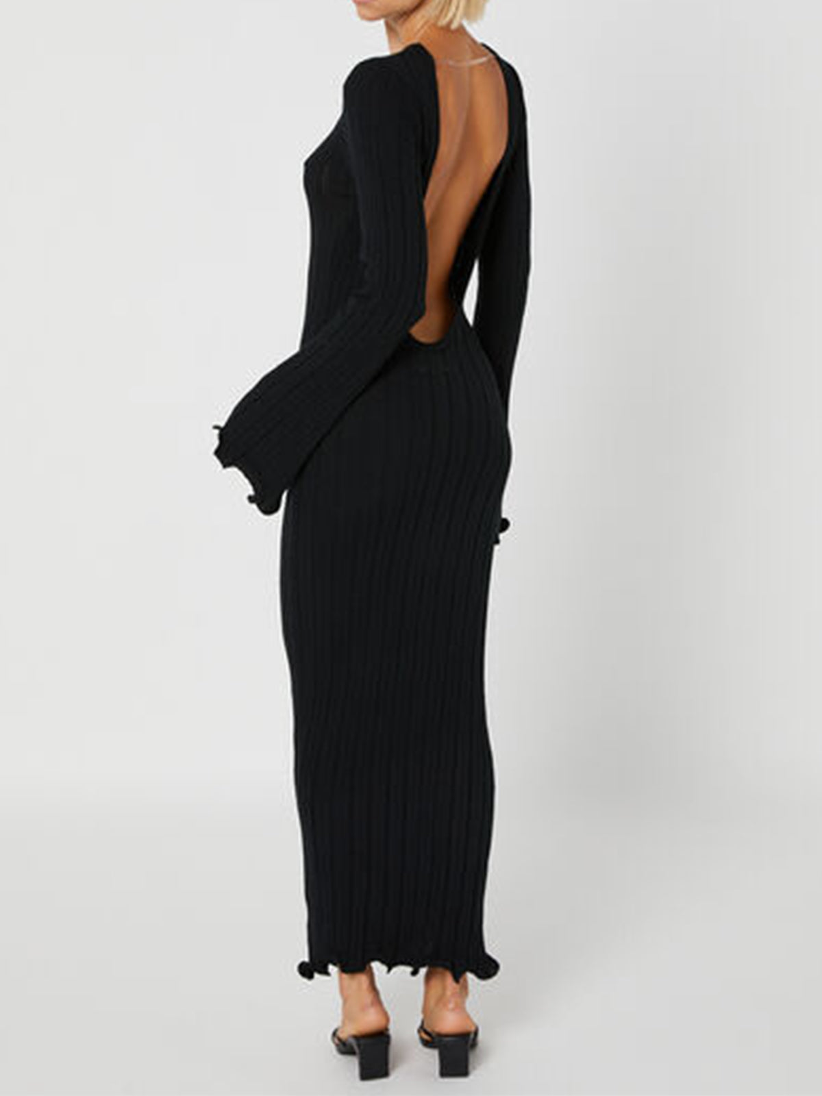 Elegante jurk dames – Jurk met open rug en stijlvolle snit voor speciale gelegenheden