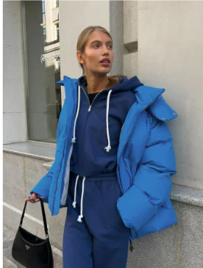 Dames Pufferjack met Capuchon – Oversized Winterjas voor Koud Weer
