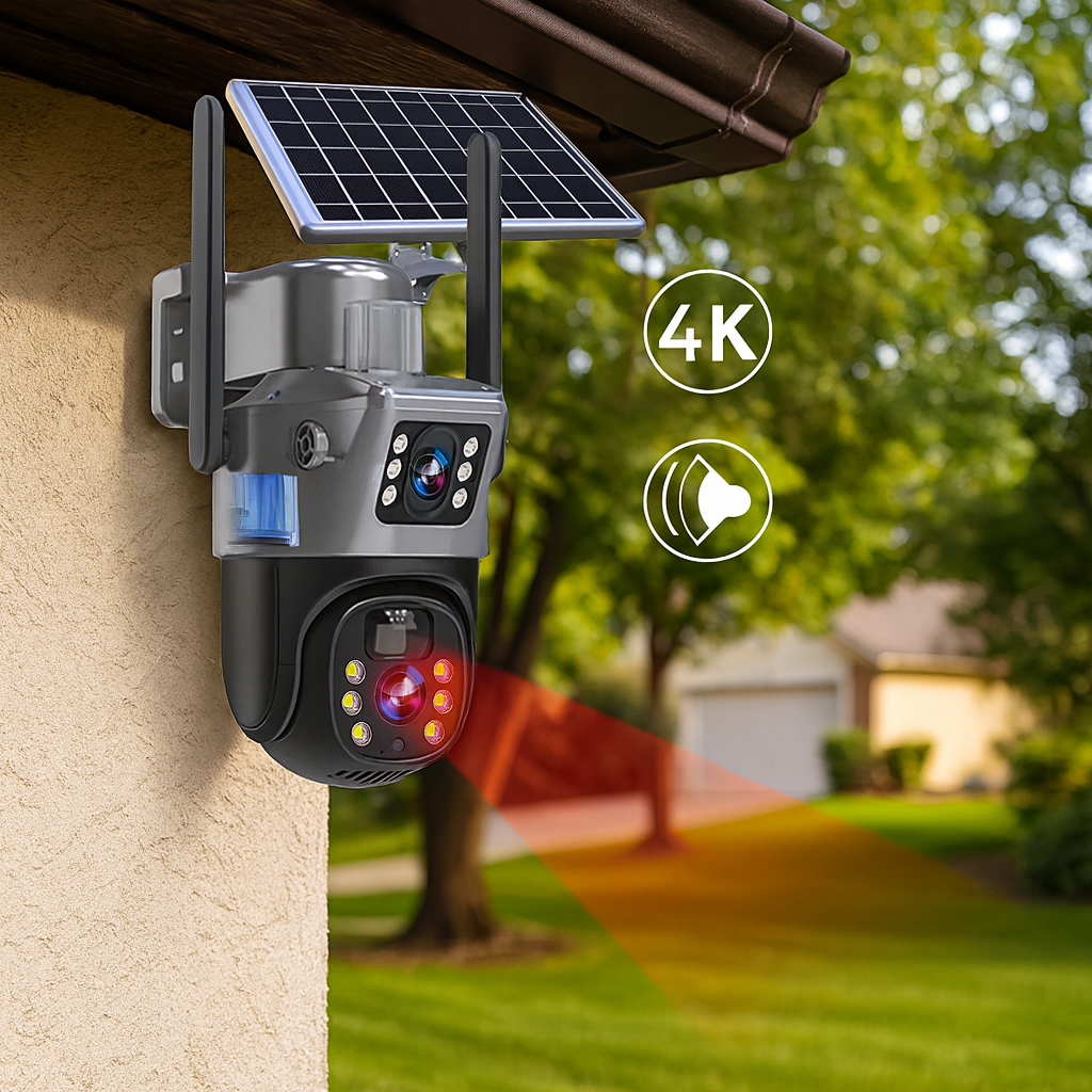 Beveiligingscamera Draadloos Zonne-energie 4K Buiten