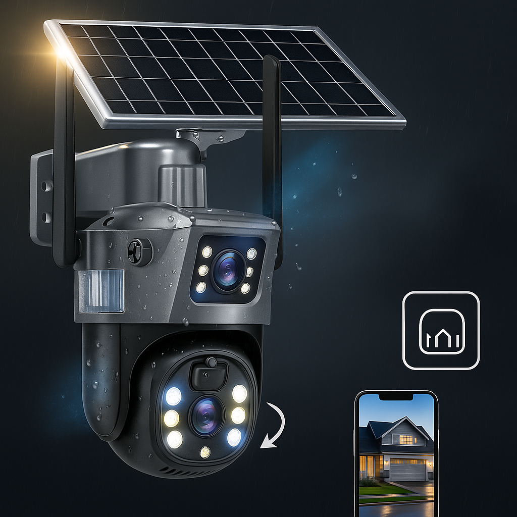 Beveiligingscamera Draadloos Zonne-energie 4K Buiten