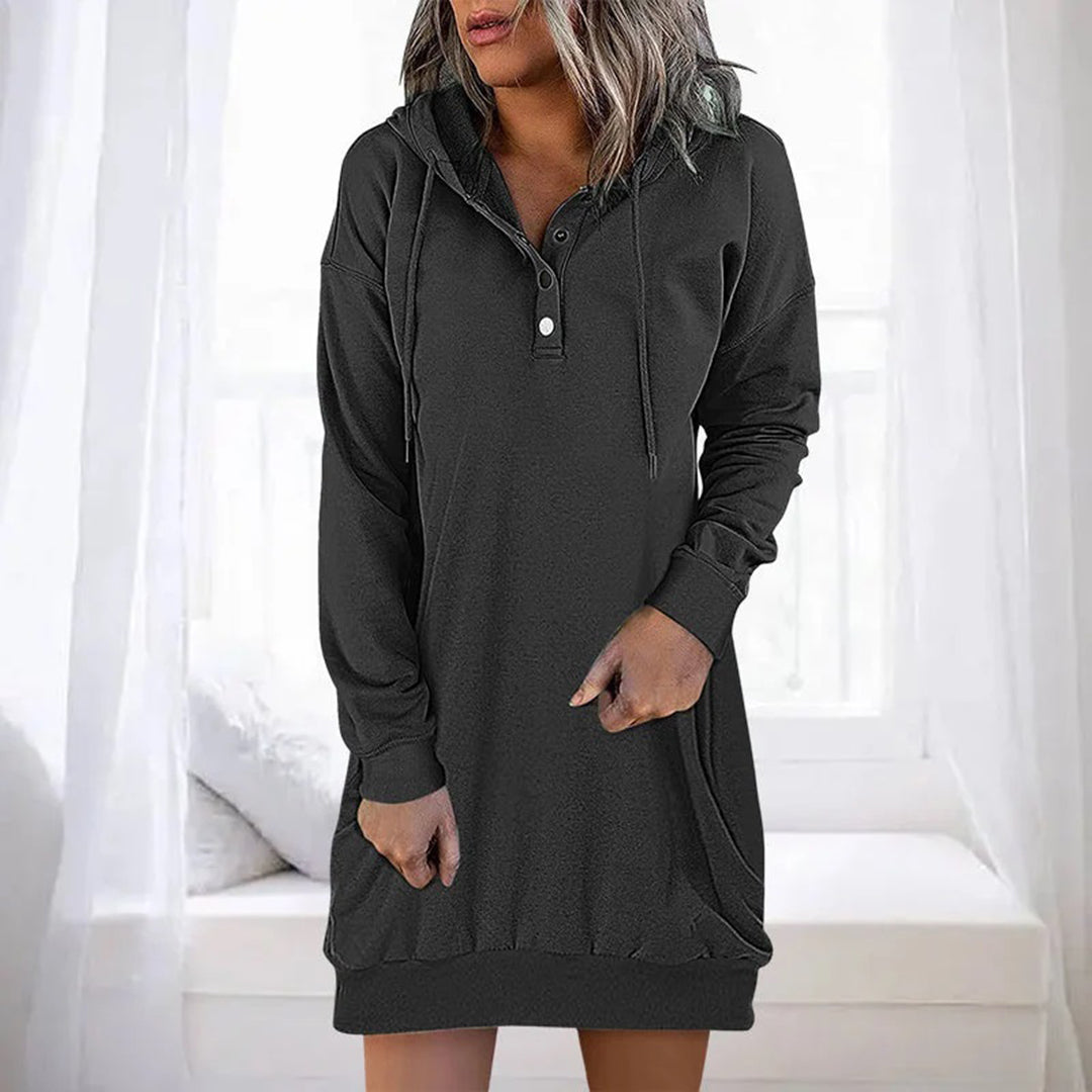 Kapuzenjurk Dames – Elegante en comfortabele jurk met capuchon voor casual stijl